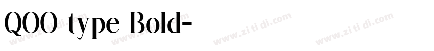 QOO type Bold字体转换